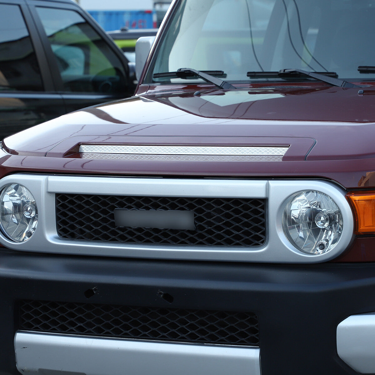 Matte black interior GPS navigation frame cover for Toyota FJ Cruiser 2007-21