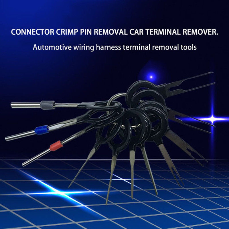 11pc Car Plug Circuit Board Wire Harness Terminal Connector Extractor Metal Tool