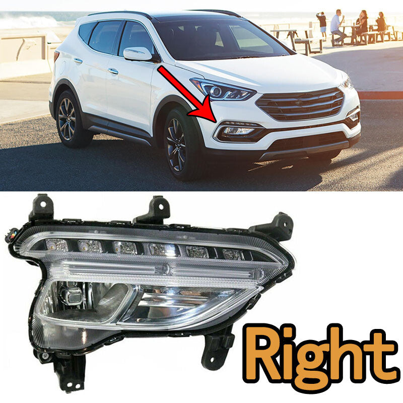 for Hyundai Santa Fe Sport 2016-2018 Right Front Fog Lamp Daytime Running Light
