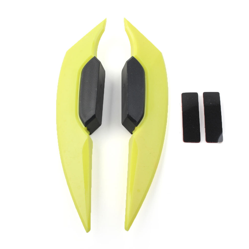 Fairing Winglets Side Spoiler Deflector Air Wing Kit Universal Yellow Motorcycle