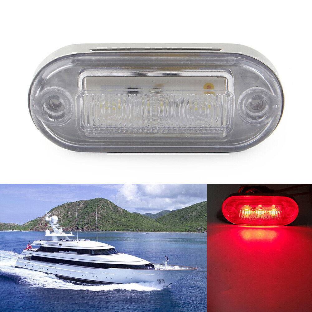 3528 SMD 12V Red LED Signal Light Lamp For Truck Trailer RV Boat