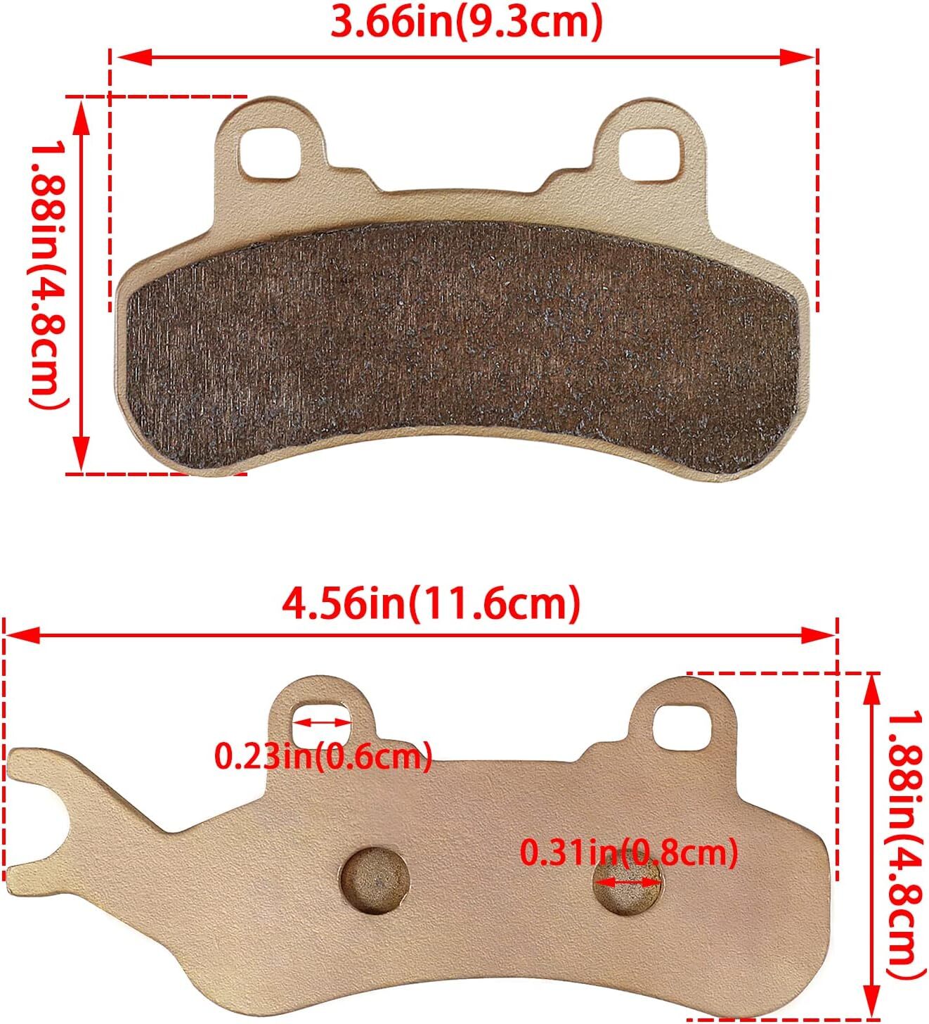 Brake Pad for Can-Am Maverick X3 4x4 XRS 2017-20,X3 Max 4x4 DPS 18-20,X3 4x4 XDS