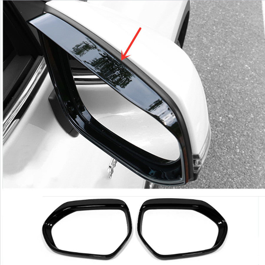 for Toyota RAV4 2021-2023 ABS Bright Black Side Mirror Rain Eyebrow Guard Covers