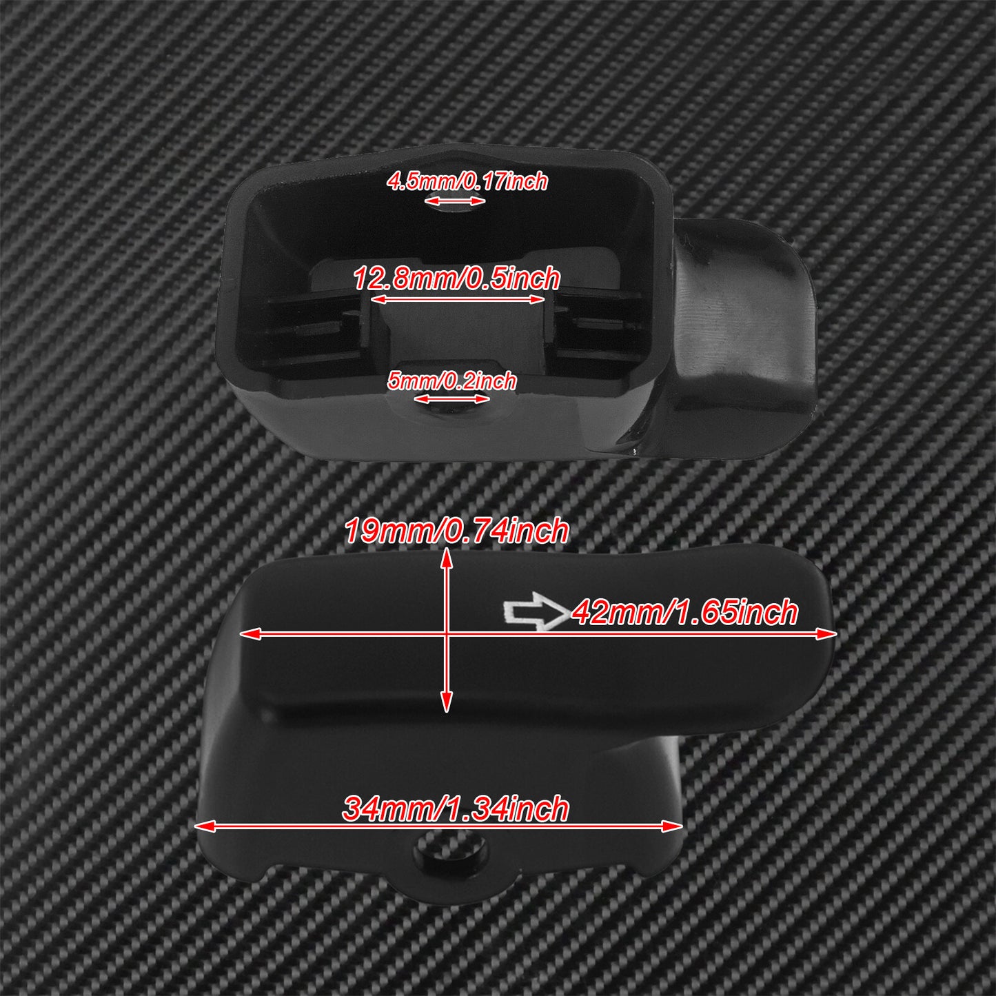 1Pair Motorcycle Black Turn Signal Extension Caps Fit for Harley XL Softail Dyna