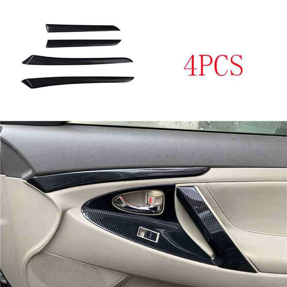 ABS Carbon Look Inner Door Panel Cover Strip Trim for Toyota for Camry 6th 2007-2011