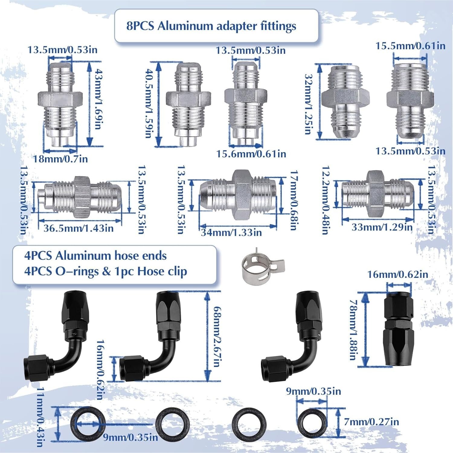 Universal Power Steering Pump Hose Kit for LS Swap LS1 LS3  551082