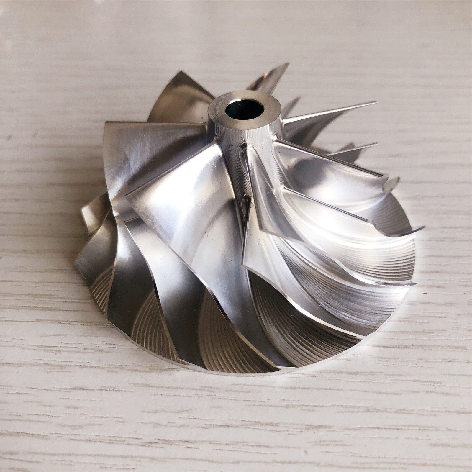K26 55.00/72.00 mm 7+7 Blade Turbocharger Milling/Burnt Compressor Wheel