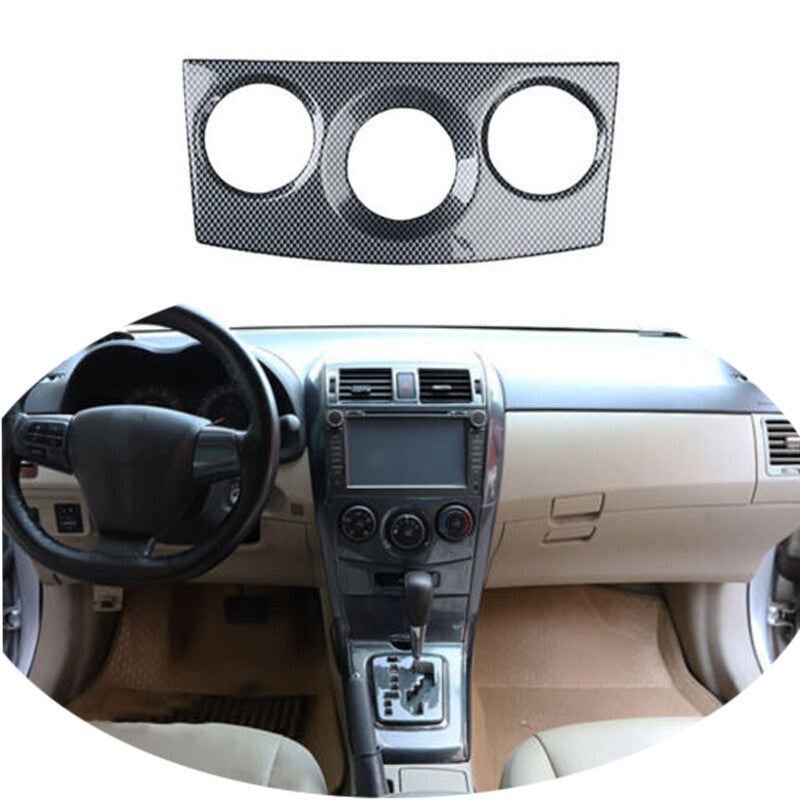 for Toyota for Corolla 2007-13 Carbon Fiber Console AC Button Control Frame Trim 1x