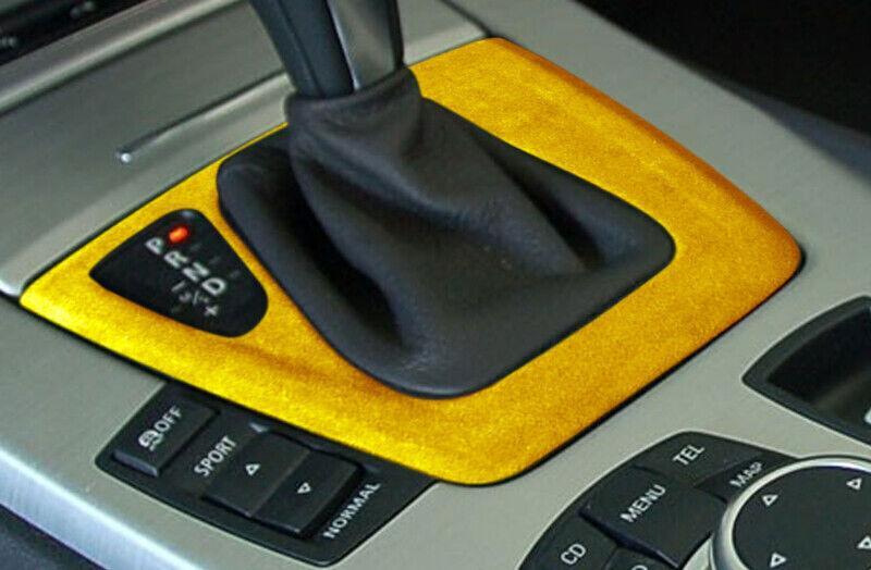 Fit for BMW Z4 E89 2009-2016 Yellow Suede Middle Console Gear Shift Panel Trim