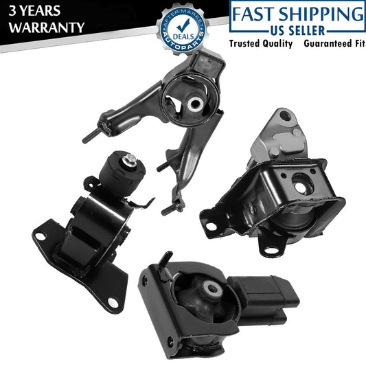 4-piece set of engine, motor, and transmission brackets for 2003-2008 for Toyota for Corolla L4 1.8L automatic transmissions.