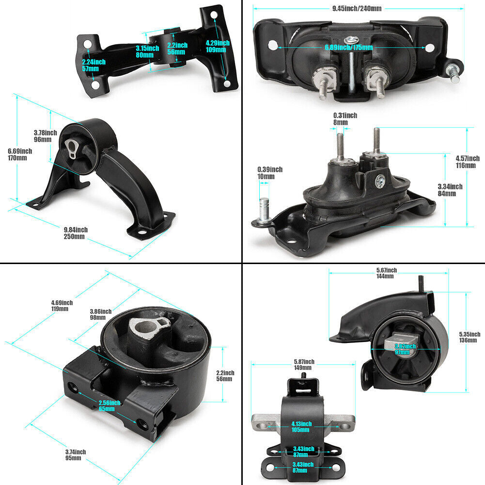 Four motors and straddle mount for 08-10 for Chrysler Town Country for Dodge Grand 3.3 3.8 4.0
