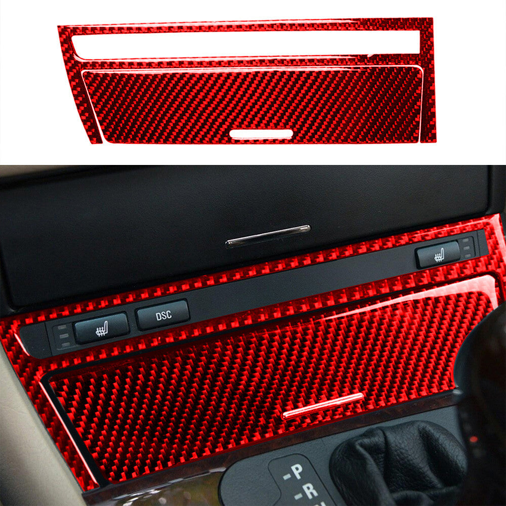 Red Carbon Fiber Panel Cover Trim Fit for BMW 3 Series E46 1998-05