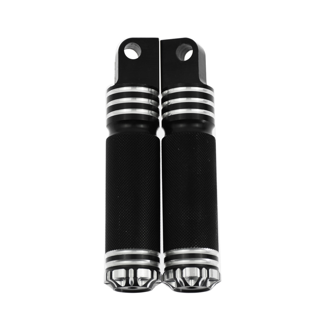 Black Knurled Highway Foot Rest Pegs for Harley Touring Softail Sportster Dyna