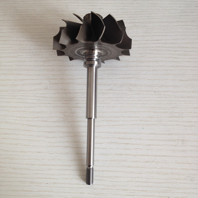TD07 63/74.2 mm 12 Blade Turbine Wheel/Turbine Shaft and Wheel/Shaft Pulley