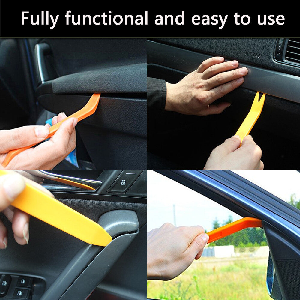 4PCS Radio Stereo Door Clip Trim Dash Panel Install Removal Pry Tool Plastic KIt