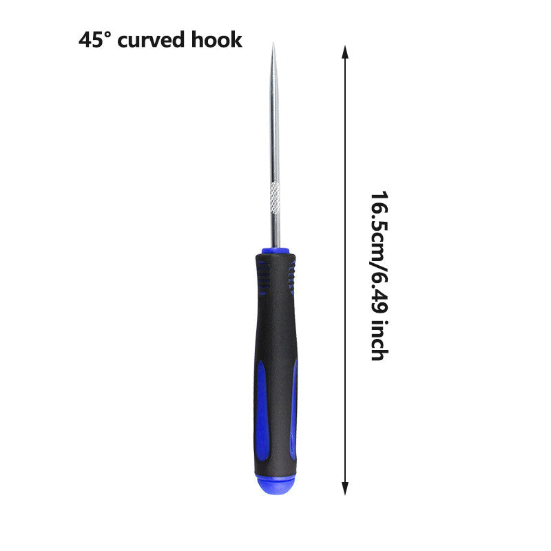 4x Long Reach Pick And Hook Probe Set Oil Seal Hook O Ring Seal Remove Tool Blue