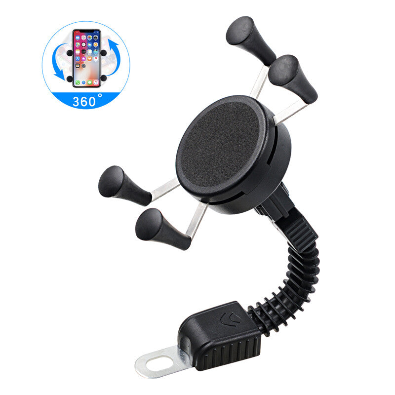 1-Piece Motorcycle Mount Phone Holder Mirror Base for Smartphones GPS