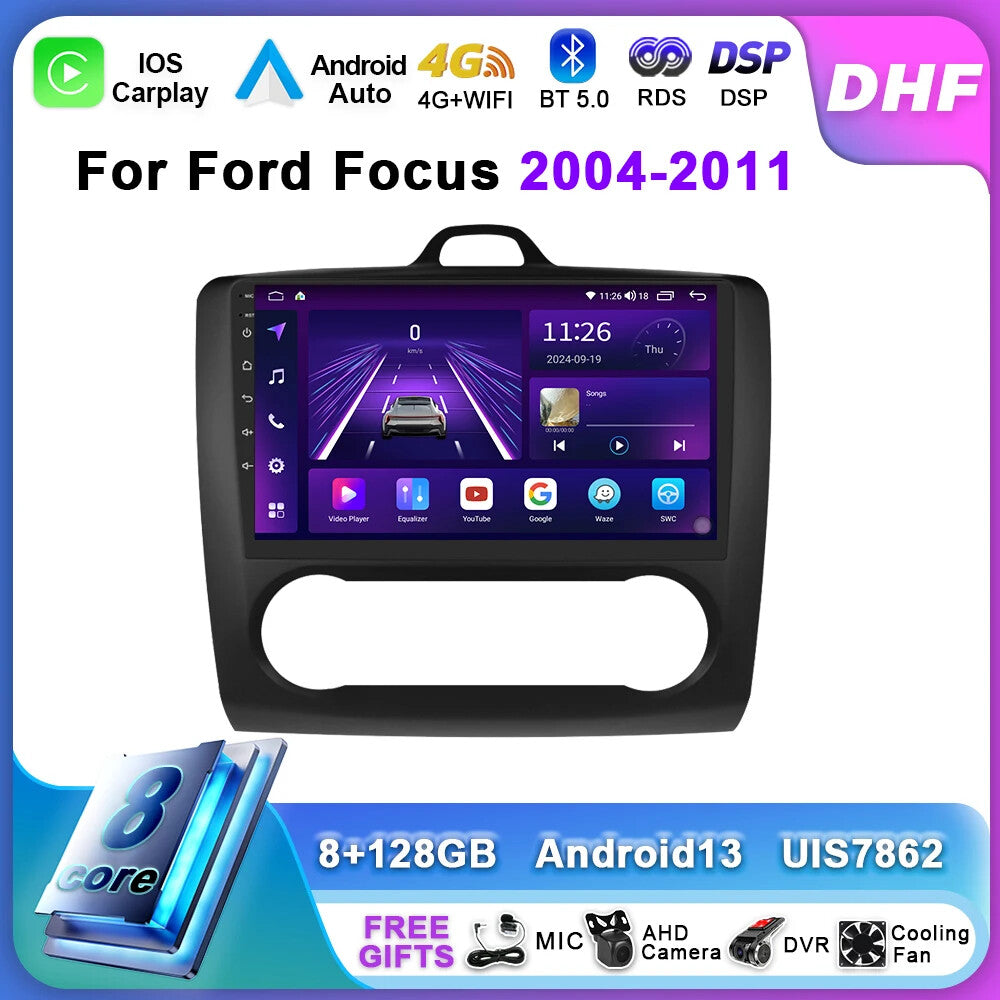 Android Car Radio for Ford Focus 2004-2011 Carplay GPS Multimedia Video Player