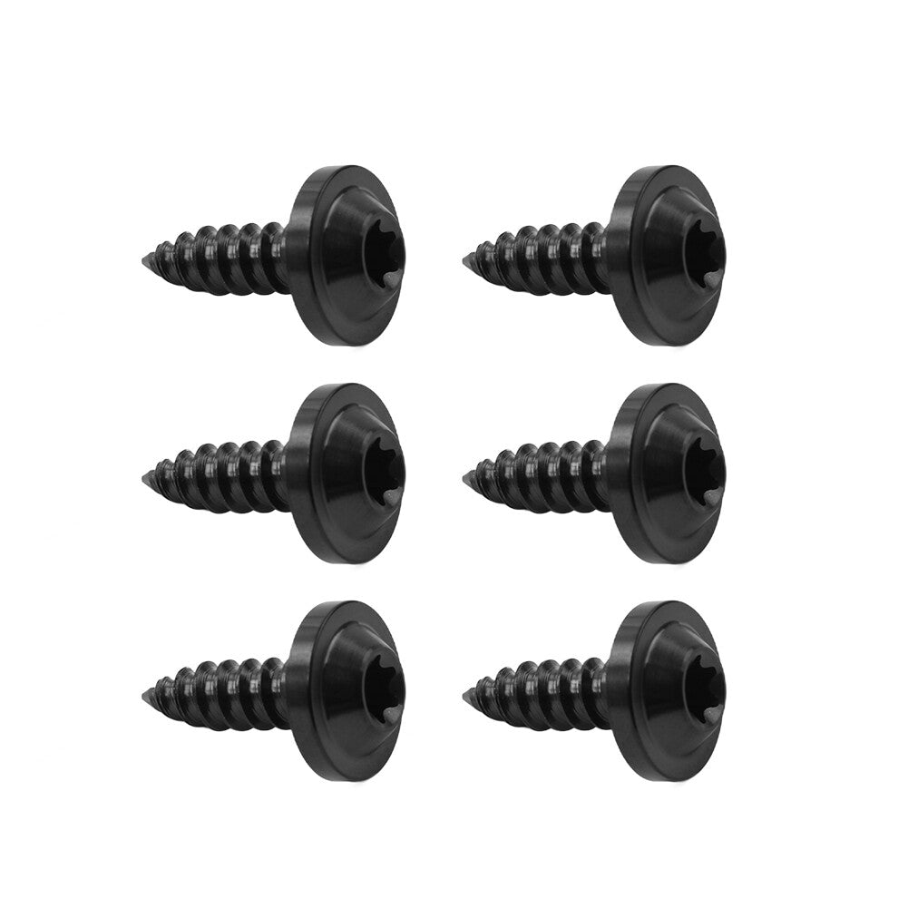 6pcs Bolts Truss Torx Head Self Tapping Screws M5x15mm Fastener Black