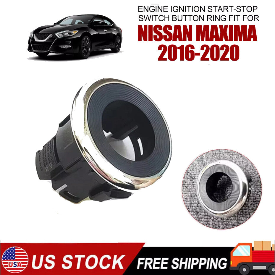 Engine Ignition Start-Stop Switch Button Ring Fit for 2016-2020 for Nissan Maxima