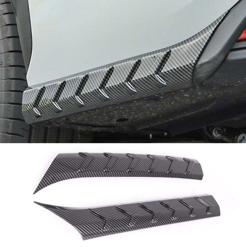 for Toyota Highlander Kluger 2020-23 Carbon fiber Rear Bumper Molding Trim Cover