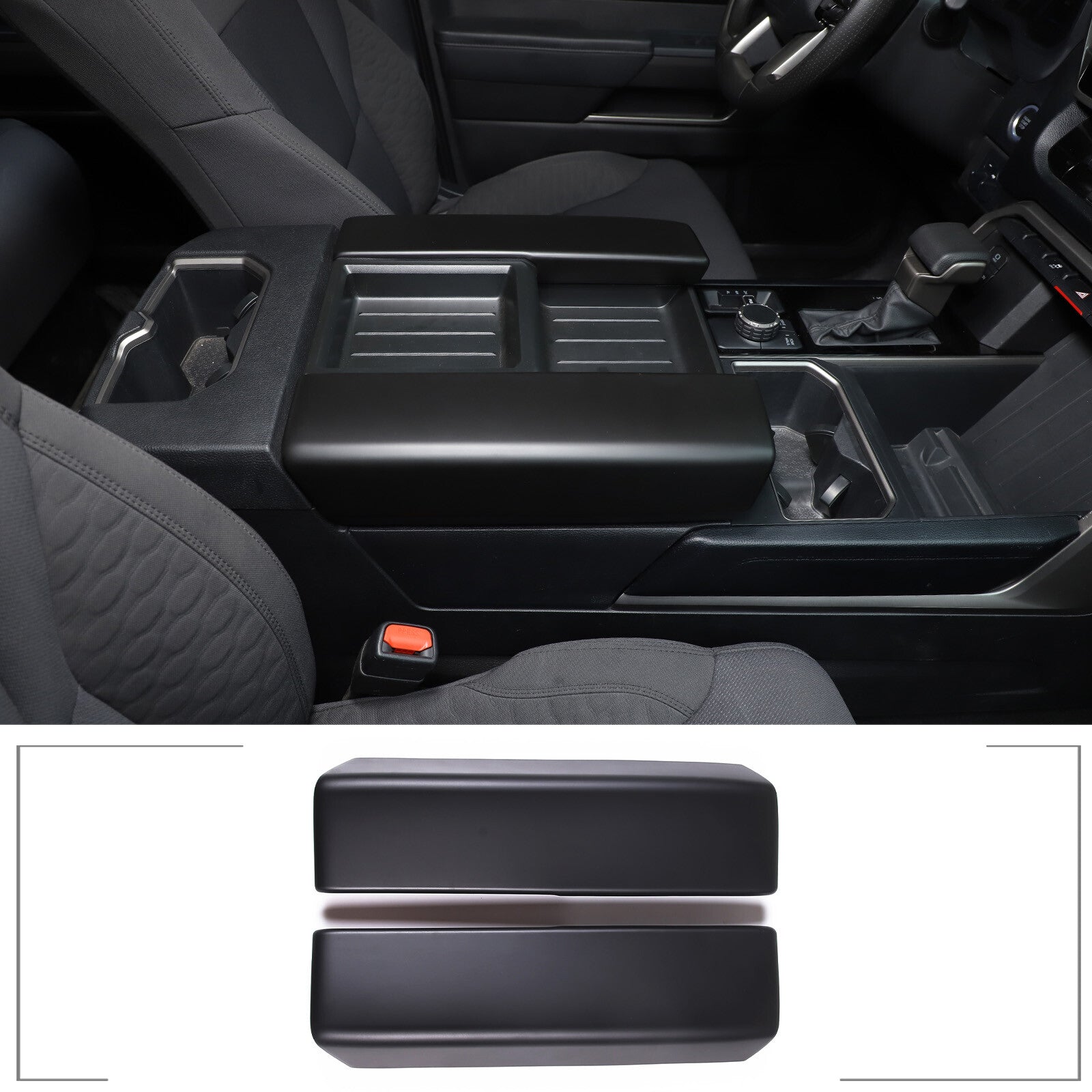 ABS carbon fiber internal handle panel cover for Toyota Tundra Sequoia 2022 - 2023