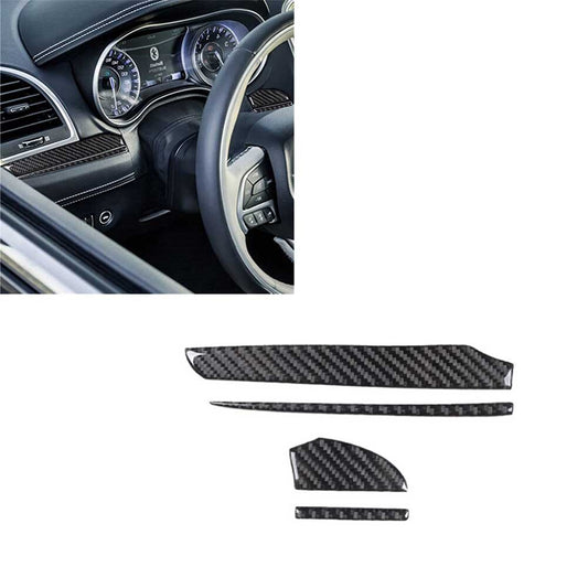 Carbon Fiber Interior Driver Dashboard Cover Trim for Chrysler 300 2015-22