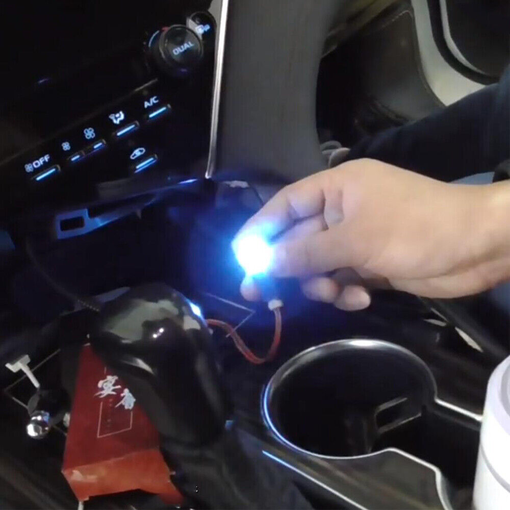 1 PC LED interior water cup storage box lights Blue for Toyota for Camry 2018-2021