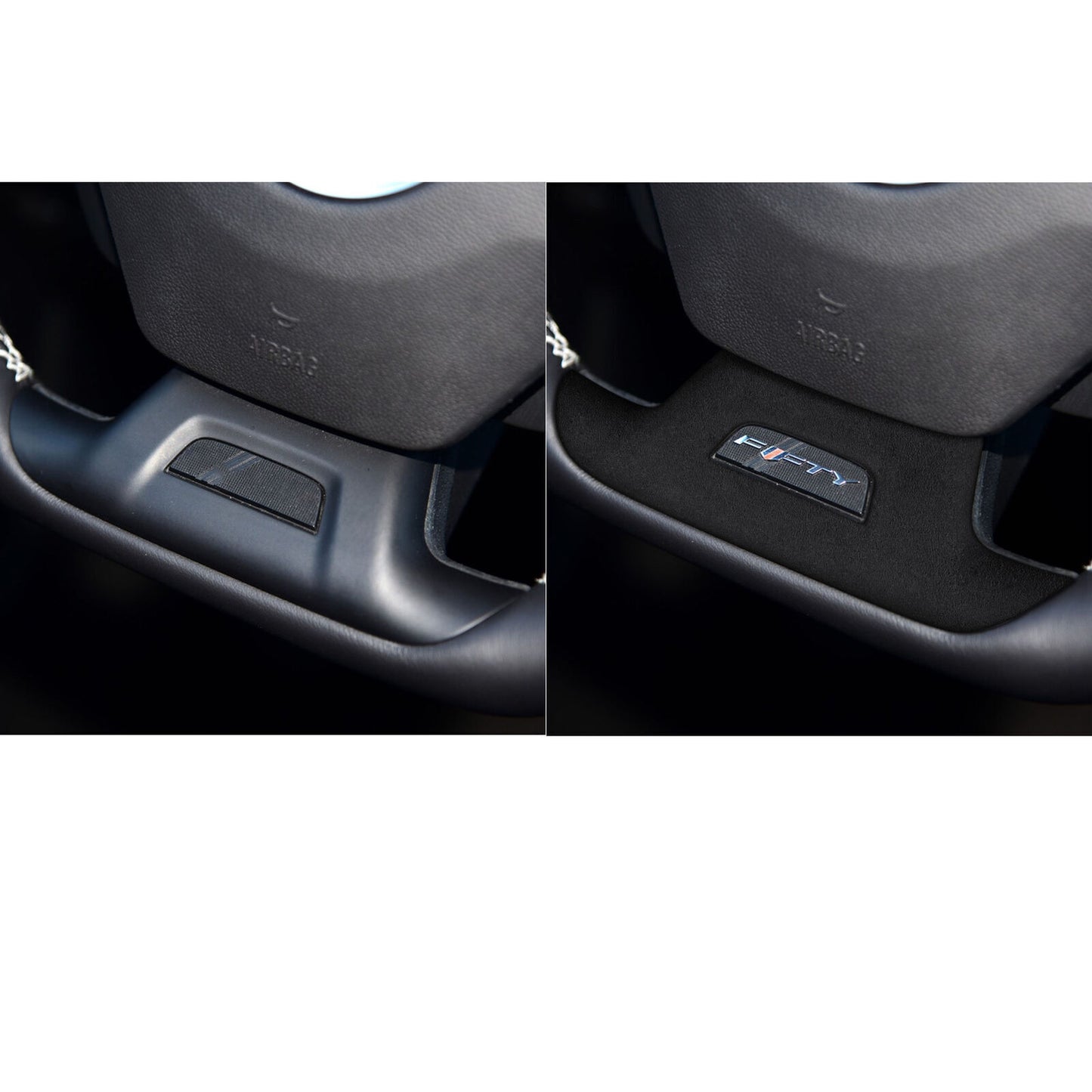 Car Steering Wheel U Type Cover Trim 1 for Chevrolet Camaro 2016-20 Gray Suede