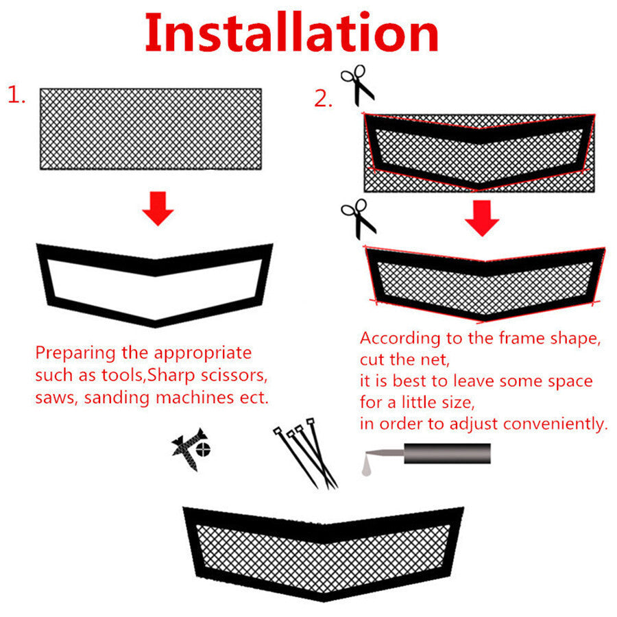 Universal Car Aluminium Rhombus Racing Grille Mesh Vent Tuning Grill Mesh 8x16mm