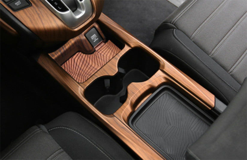 for Honda CR-V 2017-2022 Peach Wood Console water cup holder frame Molding cover