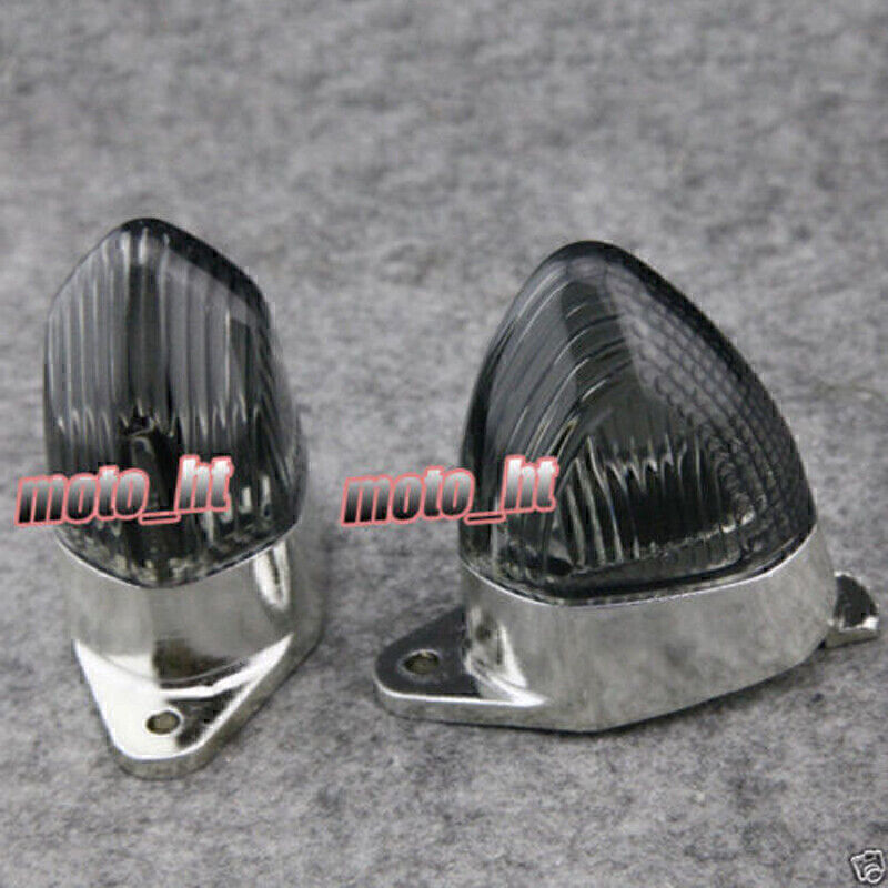 Fit for Kawasaki ZX10R 04-05 ZX6R 05-06 Smoke Rear Turn Signal Light Lens 2PCS