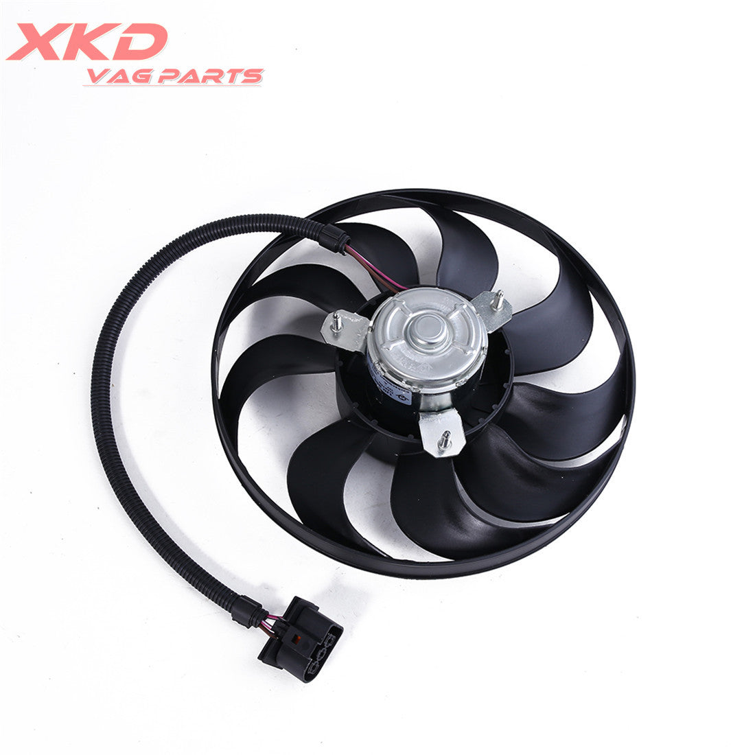 The 290mm radiator cooling fan is suitable for Volkswagen for Golf for Jetta 1.8L, 1.9L, 2.0L, and 1.6L engines.