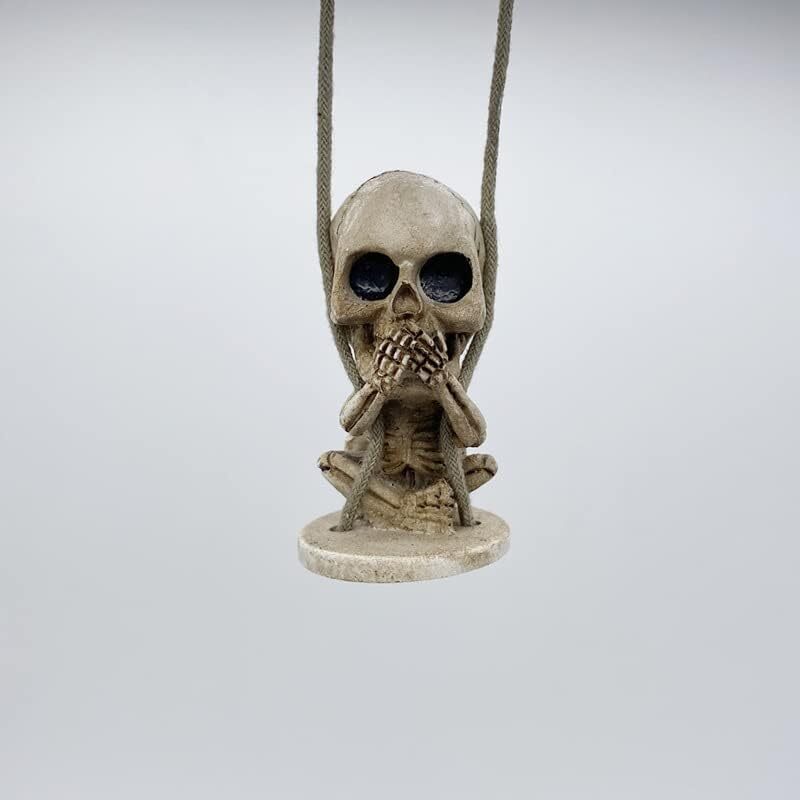 Halloween Sugar Gothic Skull Car Mirror Hanging Rearview Accessory Decoration A
