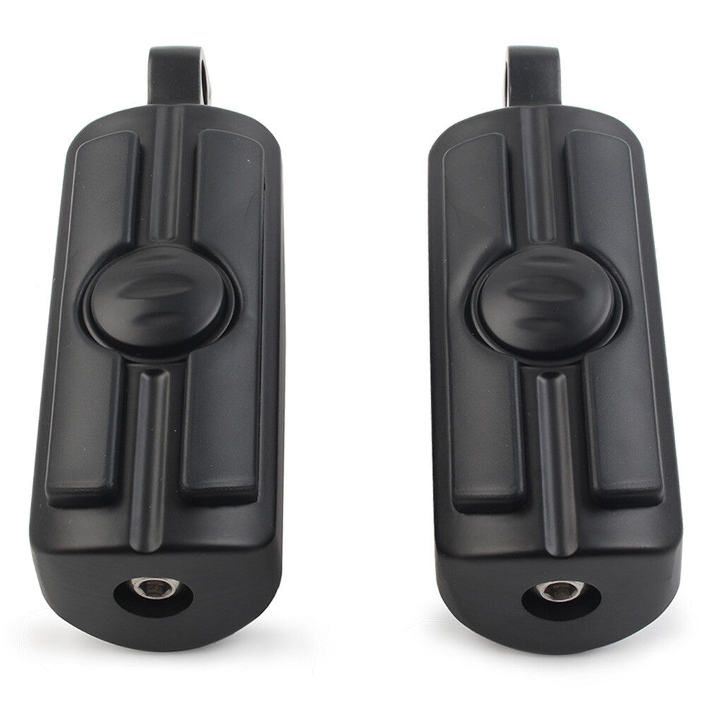 2x Foot Pegs Footrests Footpegs Pedals 10MM for Harley-Davidson Motorcycle Black