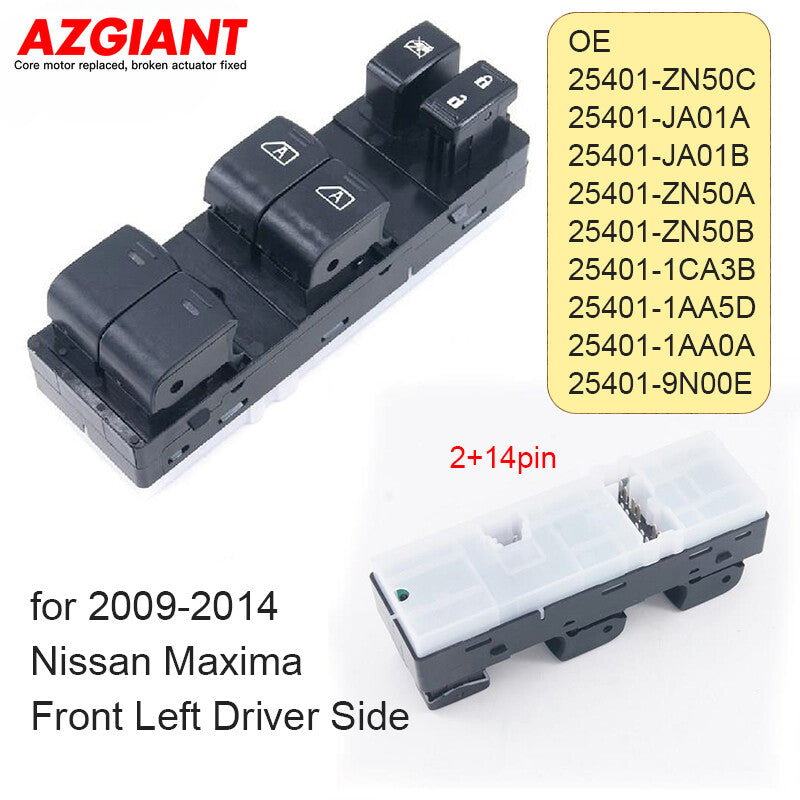 Front Left Driver Side Window Switch for Nissan Maxima for Nissan Murano 3.5L