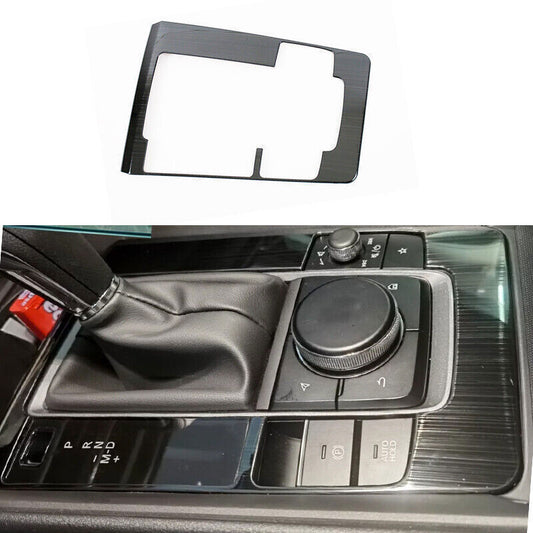 1P Black Steel Inner Gear Shift Panel Molding Cover Trim for Mazda CX-50 2023-25