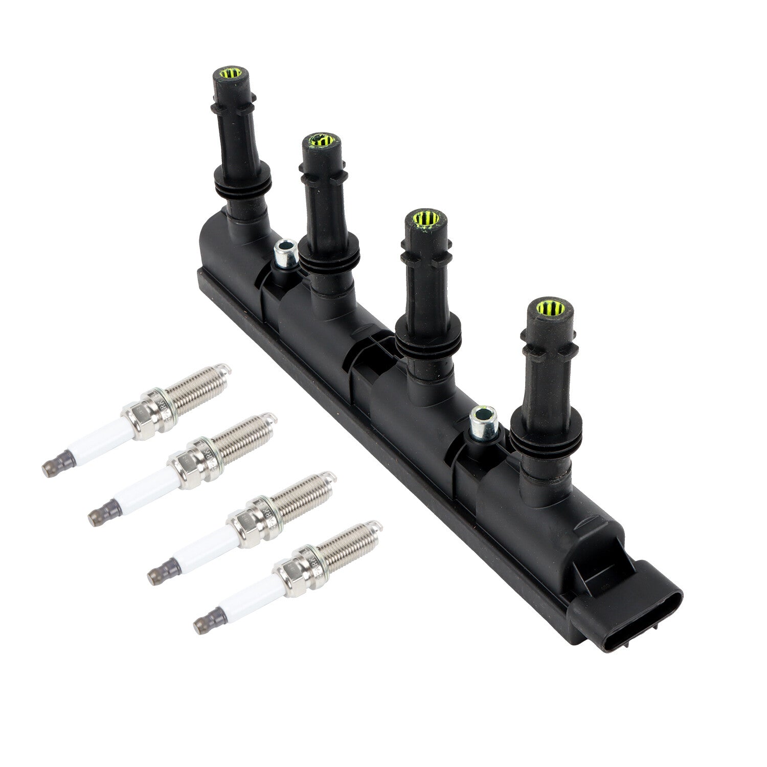 1X Ignition Coil  4X Iridium Spark Plugs for Buick for Chevy for Cruze Sonic UF669 1.4L
