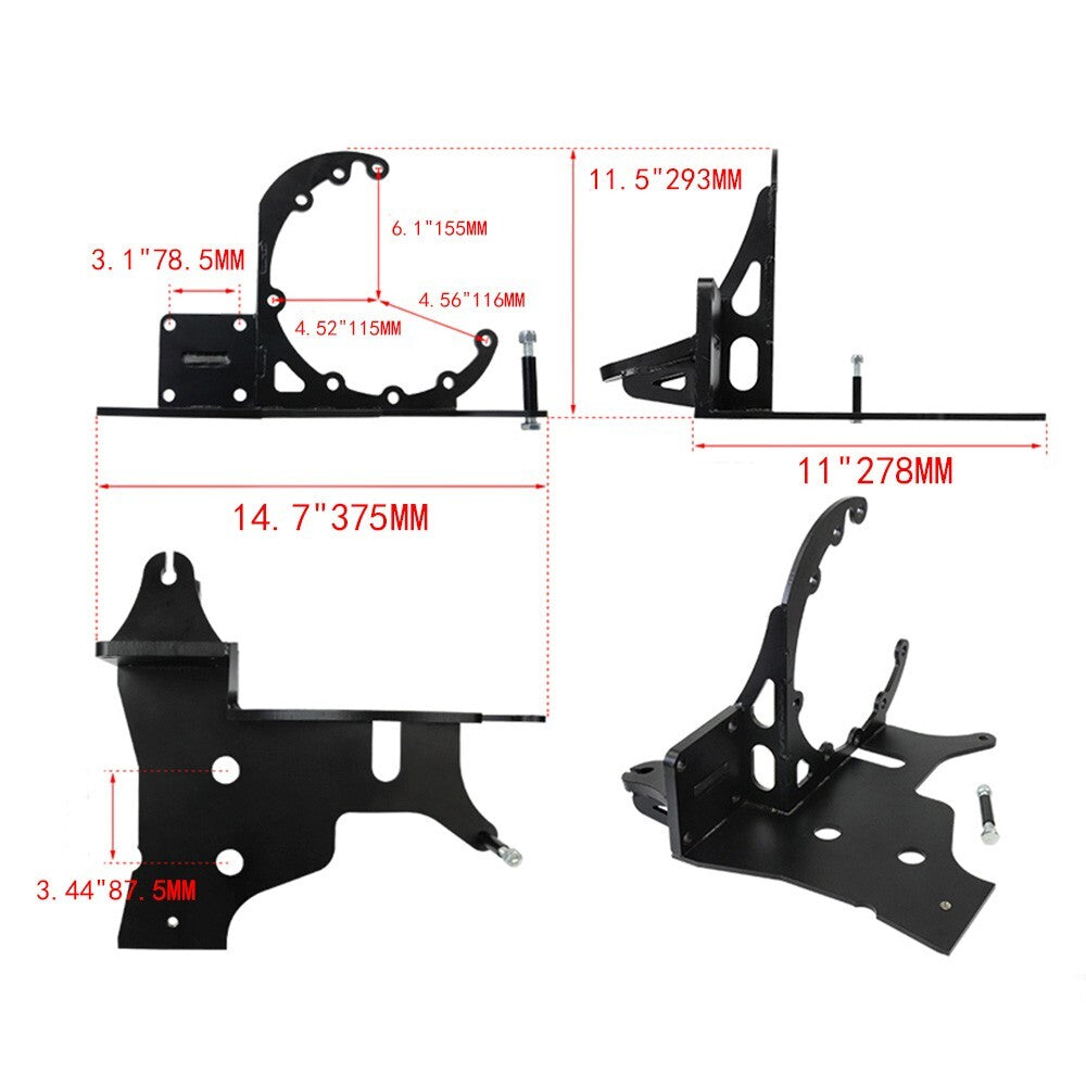 Transmission Brace for Nissan R35 GT-R GTR GR6 Drivetrain Tig Welded Coated
