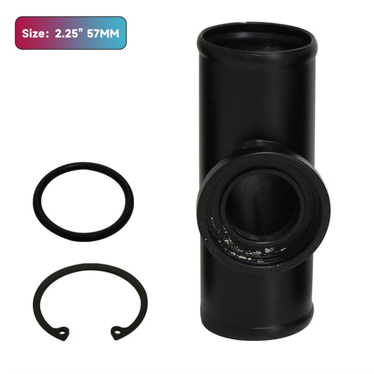 For SSQV SQV BOV Blow Off Valve Tube 2.25 57mm Flange Adapter Piping Black