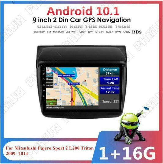 9 Android 10.1 For 09-14 for Mitsubishi L200 Triton Pajero Sport Car Radio GPS Navi