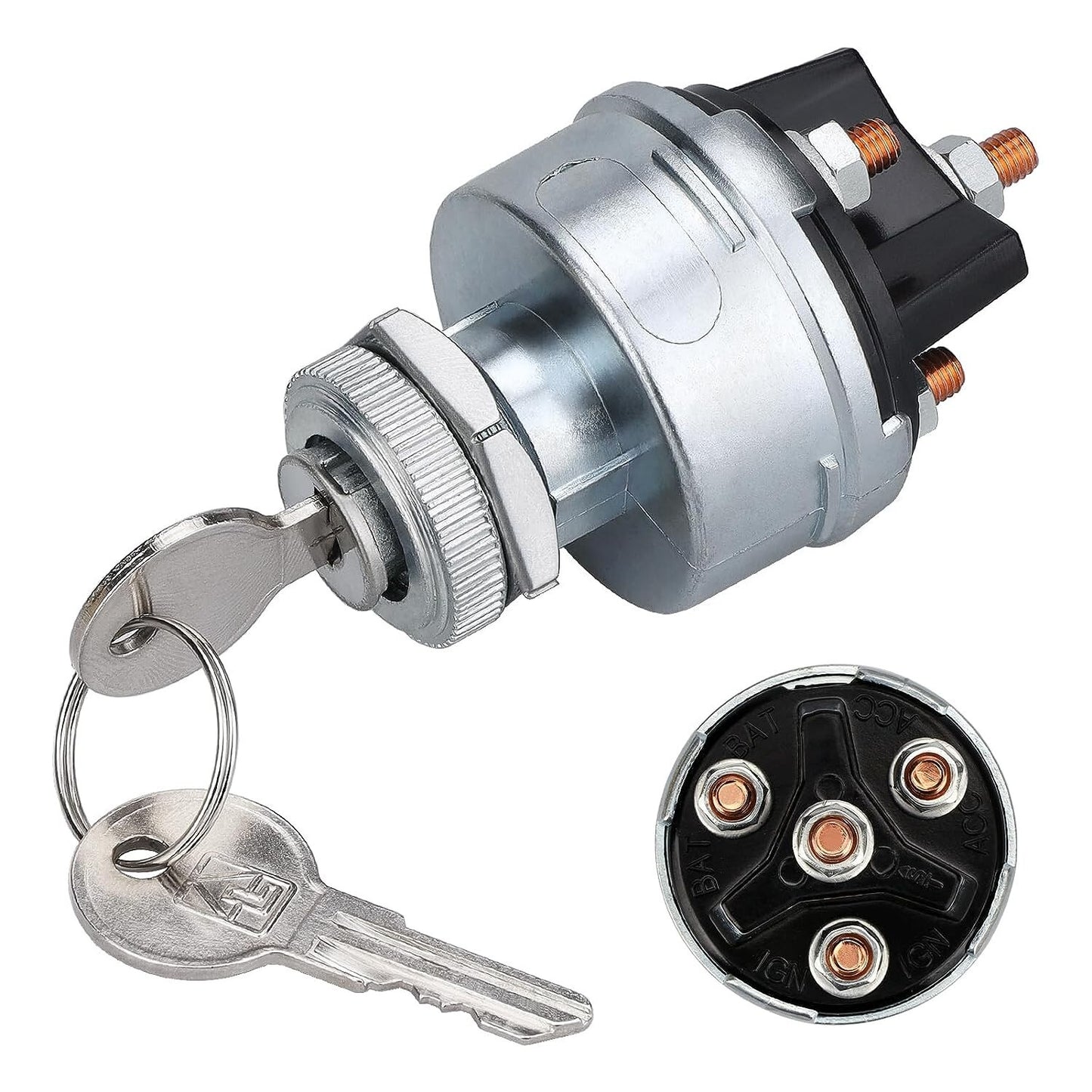 Ignition Key Switch for Car, Forklift, Truck, Tractor, Trailer, Caterpillar