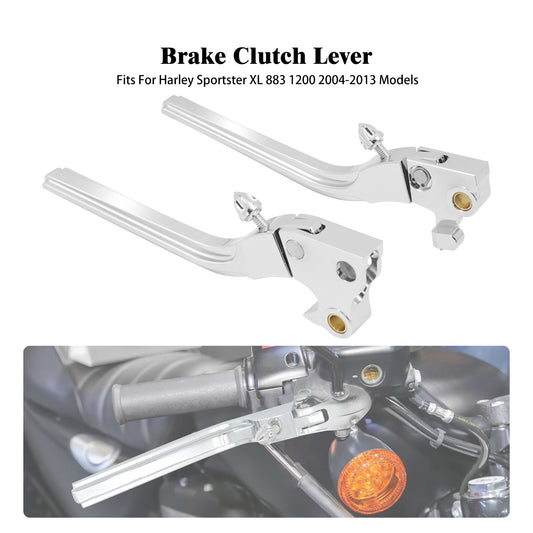 Chrome Brake Clutch Levers Fit for Harley Sportster Iron 883 1200 XL 48 72 04-13