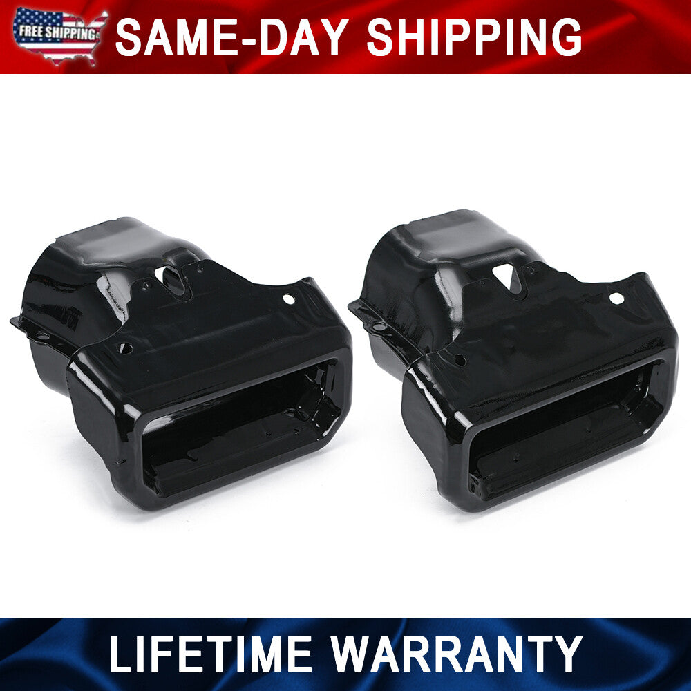 Exhaust Tips Bezels Gloss Black For 2019-2024 for Chevy Silverado for GMC for Sierra 1500