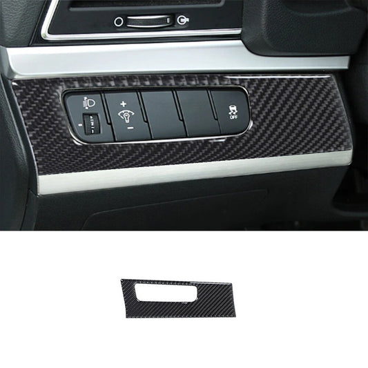 Carbon Fiber Interior Headlight Control Cover Trim for Hyundai for Elantra 2016-2018