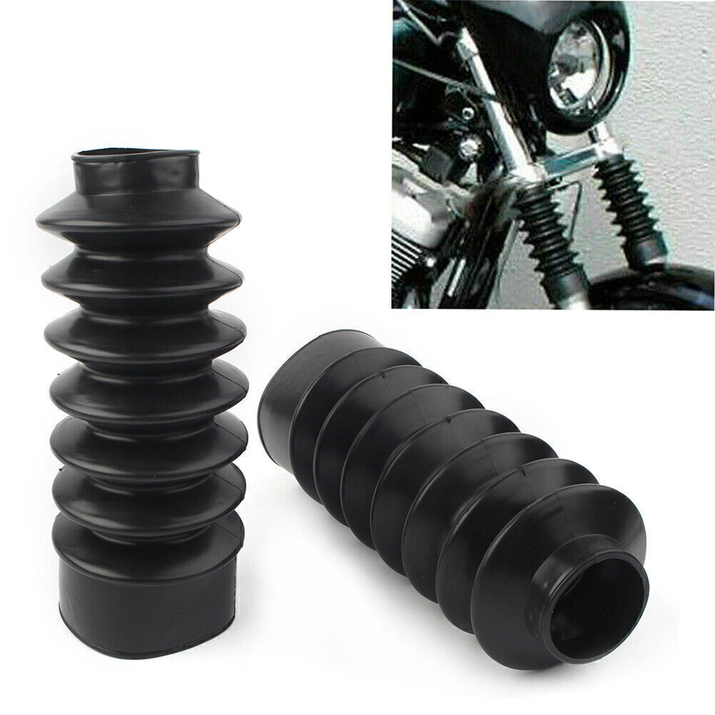 39mm Rubber Short Boots Fork Cover Gaiters Gator Fit for Harley Sportster XL883 1200