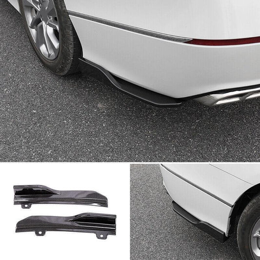 for Honda Accord 2018-2020 Rear Bumpers Lip Side Skirt Splitter 2PC Carbon Fiber