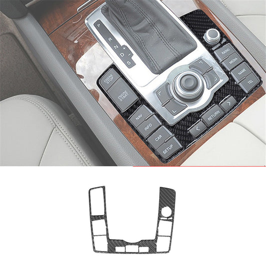 Carbon Fiber Interior Gear Shift Frame Cover Trim for Audi Q7 2007-2015