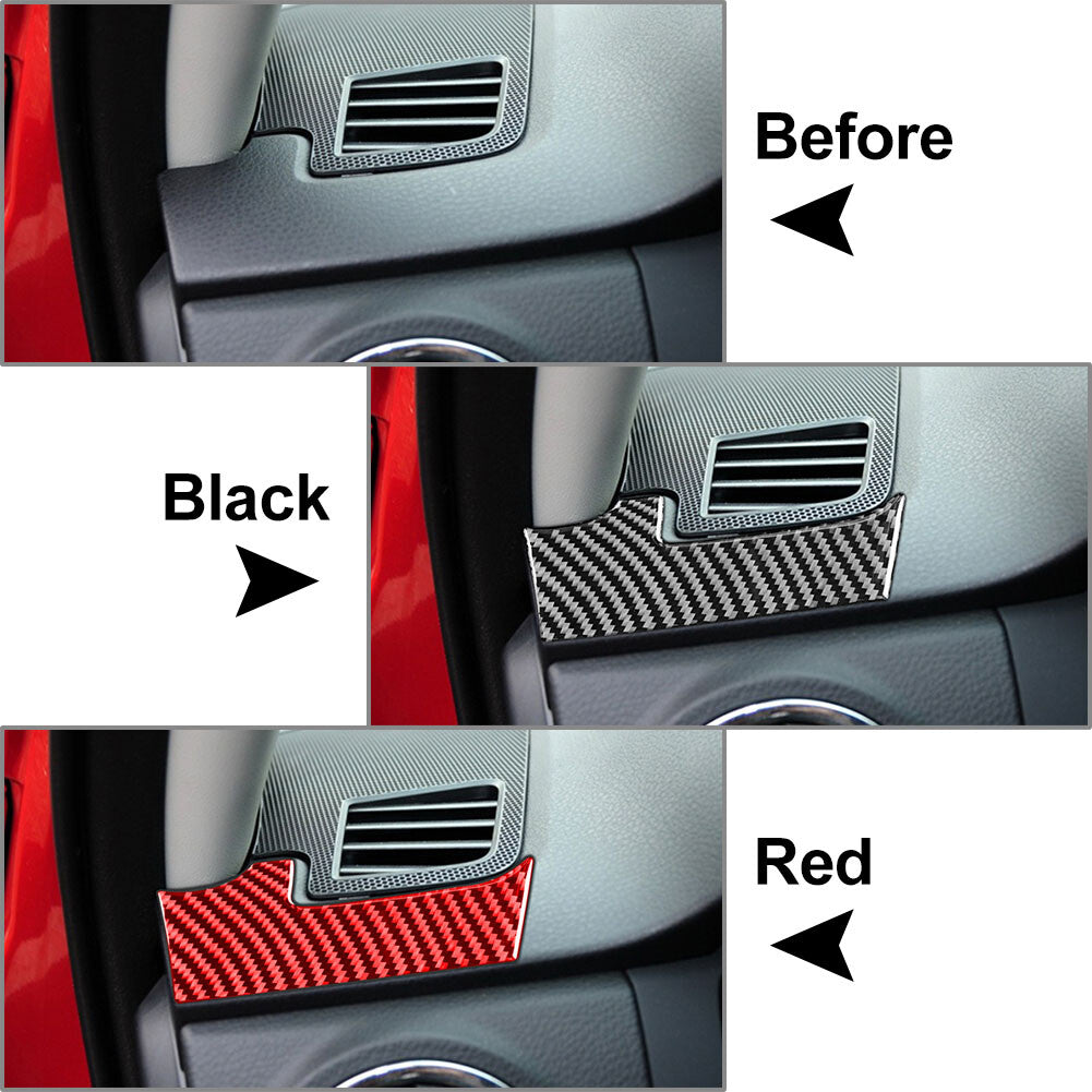 LHD Carbon Fiber Dashboard Air Outlet Cover Trim for Toyota Tundra 2014-2021