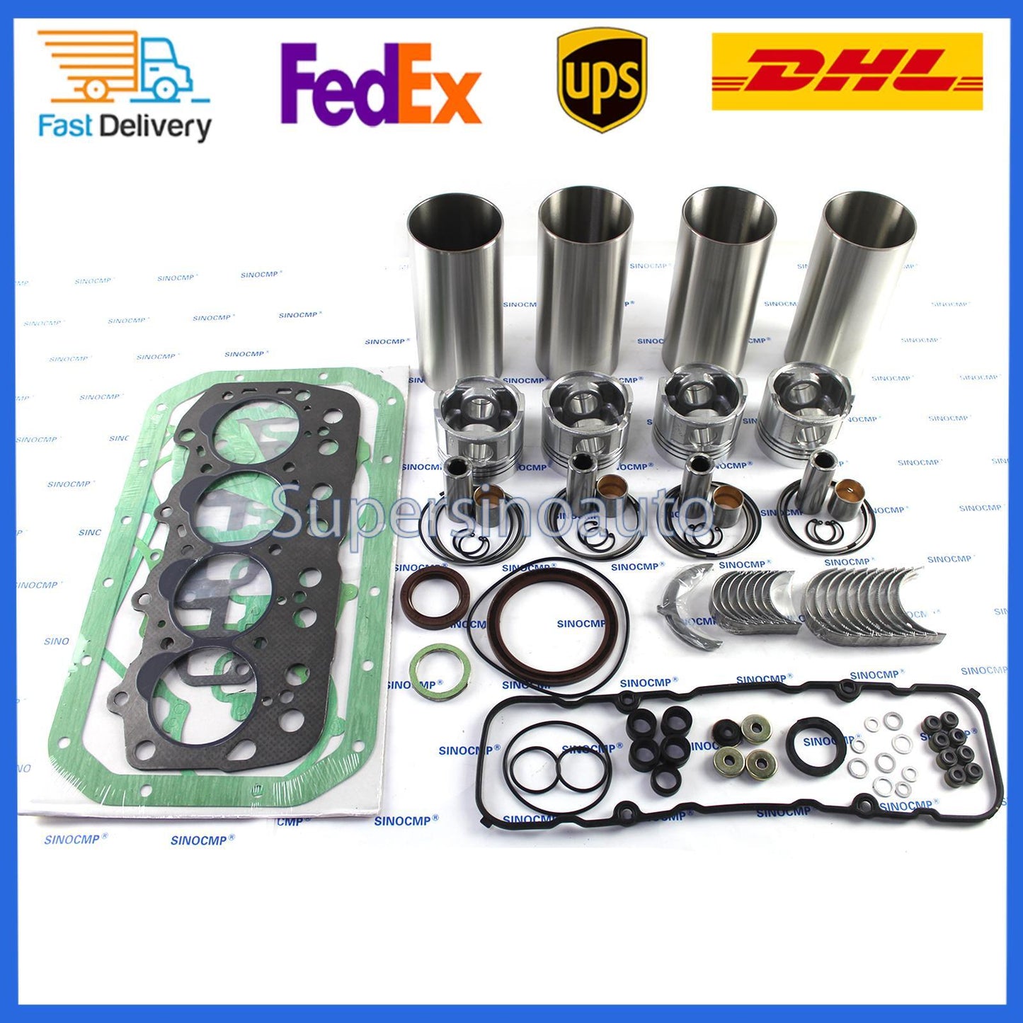 Piston Overhaul Rebuild Kit 1DZ-II 1DZ-2 For SDK Loaders for Toyota 7-8FD Forklift